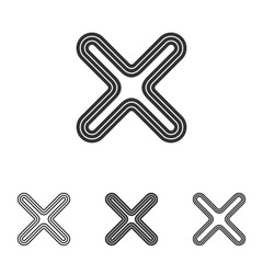 Obraz premium Line cancel logo design set