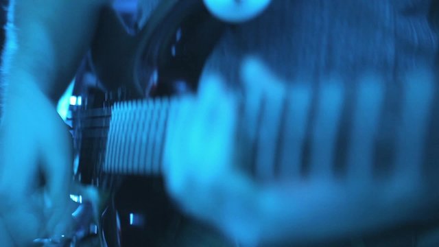 Electric Guitar Playing on Stage