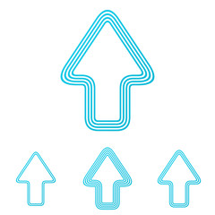 Cyan line up logo design set