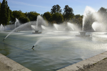 Fountains in Battersea Park, London, England