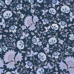 Fototapeta na wymiar Vector floral pattern.Seamless vintage background.Textile pattern