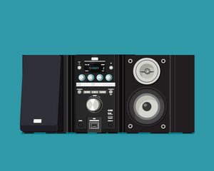 Sound System. Music center. Vector illustration.