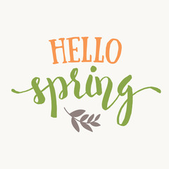 It's spring time lettering greeting card. Special spring sale typography poster. Vector illustration