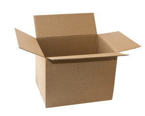 Cardboard box.