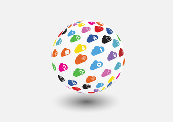Cloud computing world color full