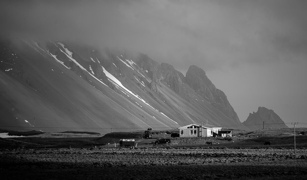 Fototapeta landscape in black and white style