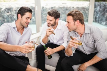 Group of men discussing