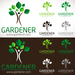 logo paysagiste jardinier pépinière
