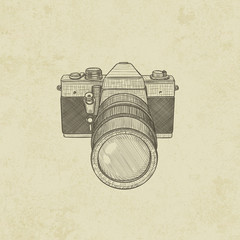 Retro camera, film camera vector for your ideas!