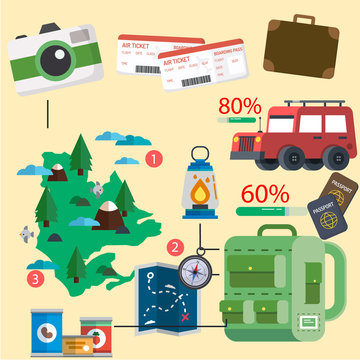Travel information graphics vector for your ideas!