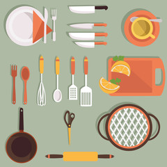 Kitchen tools set vector for your ideas