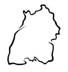 Karte Baden-Württemberg - 1 - obrazy, fototapety, plakaty
