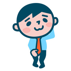 照れるビジネスマン