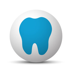 Blue Tooth icon on sphere on white background