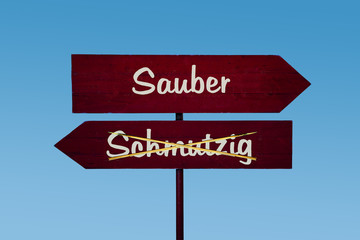 Schild 48 - Sauber