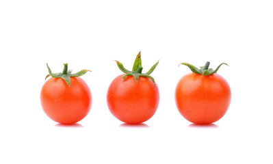 Fresh tomato on white background