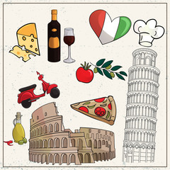Love Italy, Rome vector for your ideas 