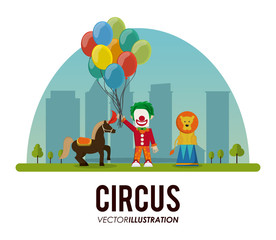 Circus clown design 