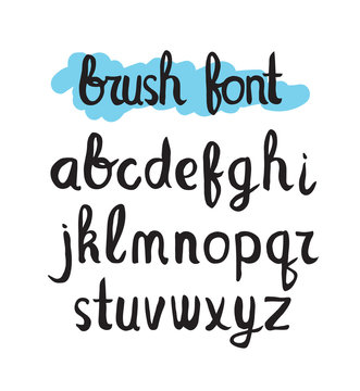Trendy brush font