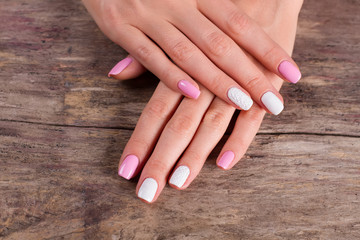 Naklejka premium Salon of nail aesthetics.