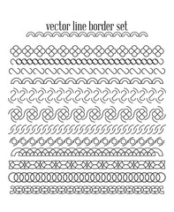 Obraz premium ПечатьTrendy special lines border scribble elements for design. Individual ornament for posters illustrations flash tattoo, needlework