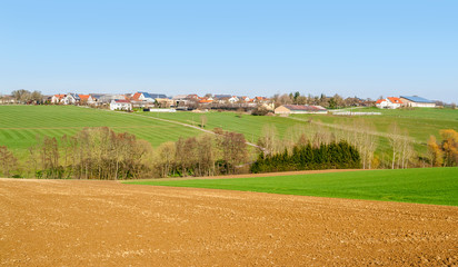 Fototapeta na wymiar rural village in Hohenlohe