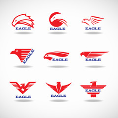 Fototapeta premium Red Eagle vertor design 9 style