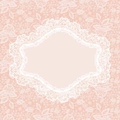 card with lace