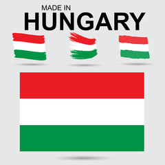 Hungary - traditional colors and flag. Vector art.