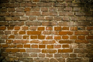 old dark brick wall