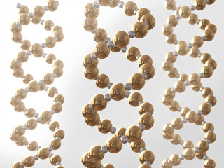 Science Atom Molecular DNA Model Structure,3D rendering