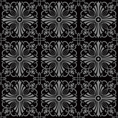 Elegant dark antique background image of cross spiral vine kaleidoscope