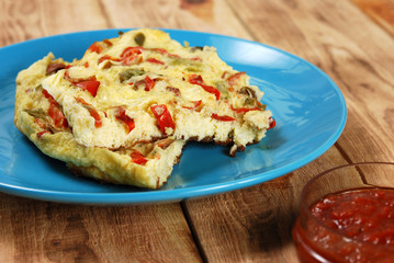 omelet with peppers