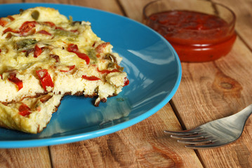 Omelet with pepper