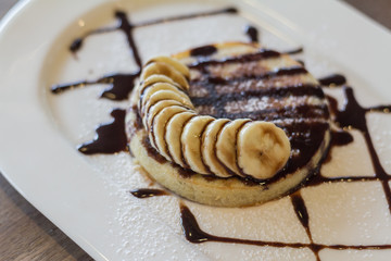 Pancakes With Chocolate Syrup