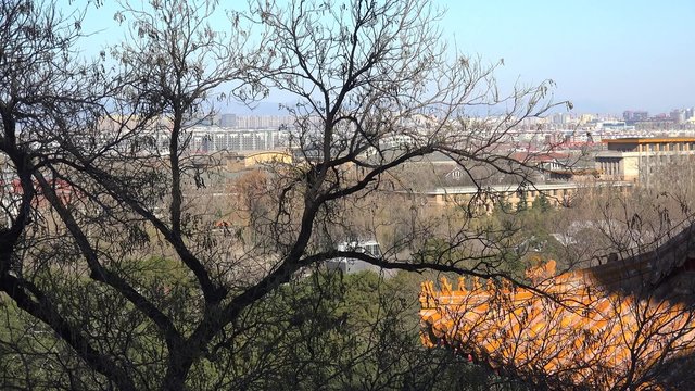 Beijing city from the Four Great Regions Temple of Summer Palace
