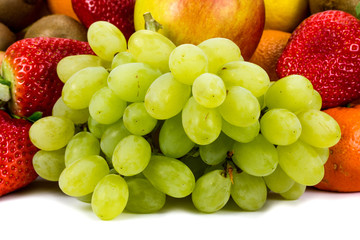 Fresh green grapes