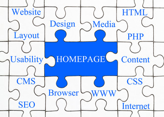 Homepage Puzzle Konzept