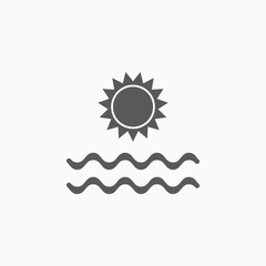 sun and sea icon