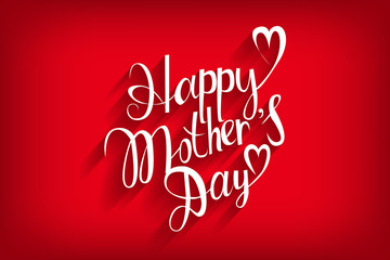 Happy Mothers Day Typographical Design Card