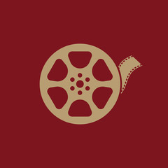 The video icon. Movie symbol. Flat