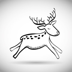 Deer icon design, vector illustration