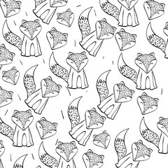 Fox icon design, vector illustration