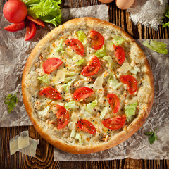 Mozarella and Tomato Pizza
