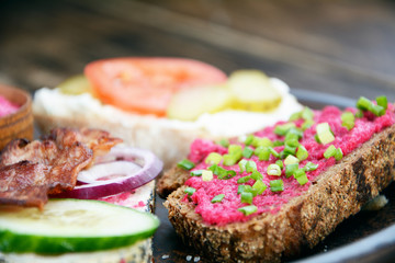 Tasty tapas on the table
