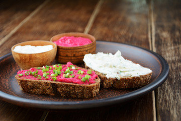 Tasty tapas on the table