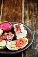 Tasty tapas on the table