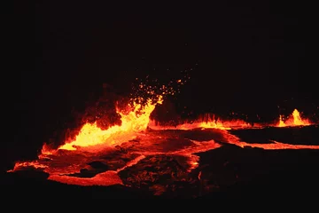 Fotobehang Burning lava lake of Erta Ale volcano-Danakil-Ethiopia. 0229 © rweisswald