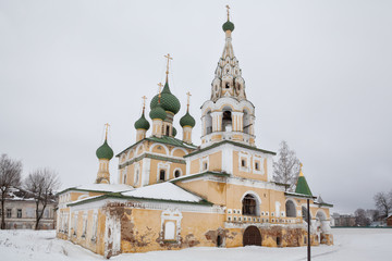 Orthodox church of Nativity of John the Baptist in winter