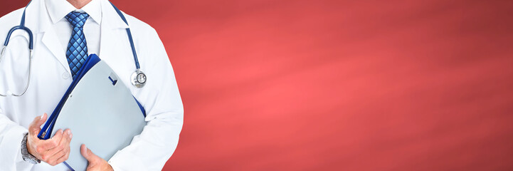 Hands of medical doctor.